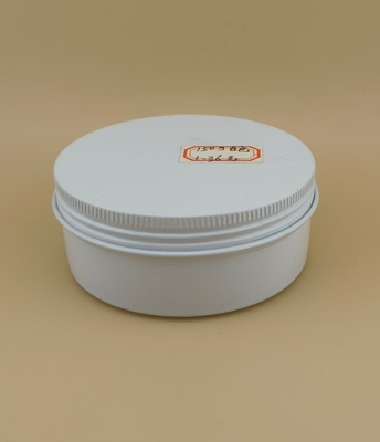 Gran caja de aluminio blanco con tapa de tornillo para cosméticos