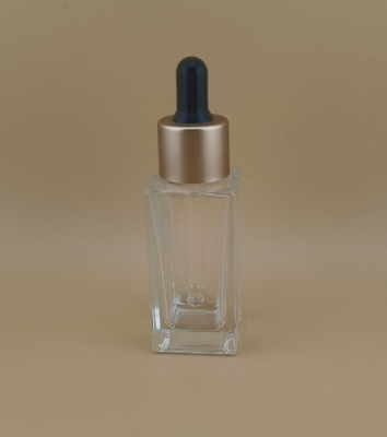 Clrear Small Dropper Bottle with Golden Screw Lid for Face Essence