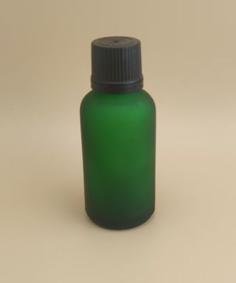 Diseño delicado Matte claro verde oscuro botella de vidrio lisa para esencia