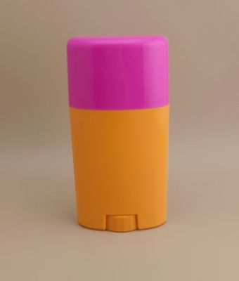 Embalaje de bálsamo labial naranja grande y suave con tapa rosa 0802 para lápiz labial