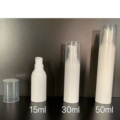 30ml PP cilindro redondo plástico botella privada de aire tapa transparente PP bomba privada de aire Skincare