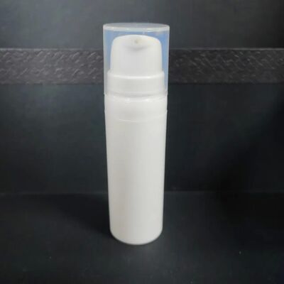 Embalaje de cosméticos 30 ml Botella de bomba sin aire Botella de plástico blanco Botella de loción