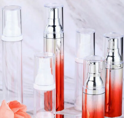 Botellas vacías de bomba sin aire para loción para el cuidado de la piel con pulverizador de bomba