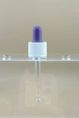 Aceite esencial para el cuidado de la piel gotero de caucho con costilla con tubo de vidrio de longitud ajustable