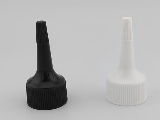 Cubierta del dispensador de botellas con tapa de cerradura de 24 mm con nervadura blanca