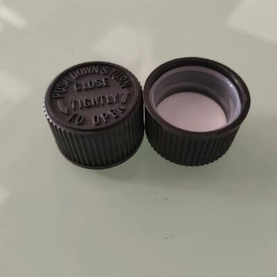 Embalaje de plástico con doble pared de 28 mm con tapa de tornillo con tapa a prueba de niños