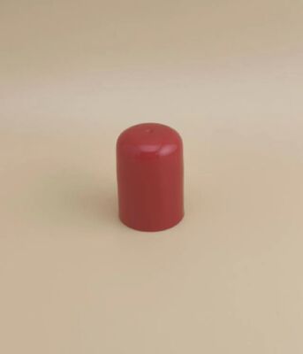 Bonito diseño tapa de plástico rojo para botellas de cuidado de la piel