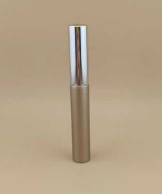 Botella de cepillo para pestañas de ojos con tapa de tornillo de aluminio dorado para mujeres