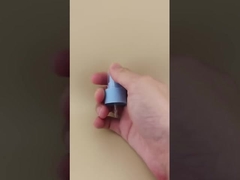 Botellas cosméticas azul acanaladas con pulverizador de niebla fina y gatillo K302