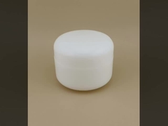 Jarrón de crema de plástico para el cuidado de la piel femenino con tapa de tornillo