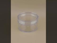 Tarro de crema de plástico transparente con tapa de rosca para cosméticos