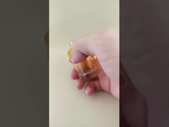 Nuevo diseño de botella de vidrio lisa y transparente naranja con cambio gradual K-GBL30 para loción de remojo