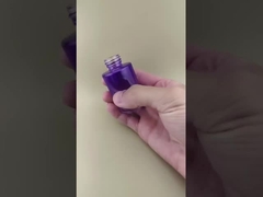 Nuevo diseño Cambio gradual Botella de vidrio lisa de color púrpura clara K-GBL30 para loción de remojo