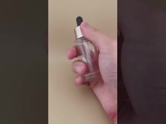 Nuevo diseño de botella cuentagotas de pirámide truncada lisa y transparente para esencia