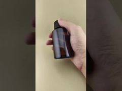 Diseño delicado Botella de vidrio de color marrón liso y redondo con tapa especial para medicamento