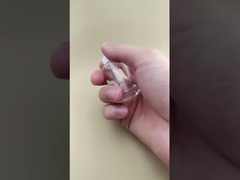 Mini botella cuentagotas redonda, lisa y transparente para esencia