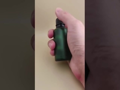 Diseño delicado de botella cuentagotas verde oscuro transparente para esencia