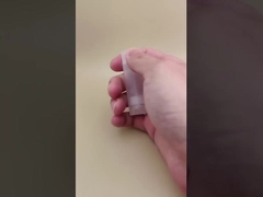 Envase transparente pequeño de bálsamo labial elíptico para labiales