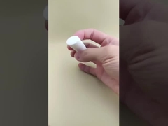 Embalaje de bálsamo de labios suave blanco de elipse pequeña para lápiz labial