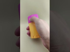 Embalaje de bálsamo labial naranja grande y suave con tapa rosa 0802 para lápiz labial