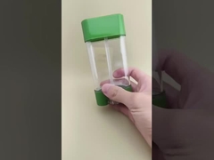 Embalaje de bálsamo labial transparente con tapa verde 2315 para lápiz labial