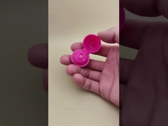Plastico rosa tapa esférica lisa pequeña para botellas cosméticas