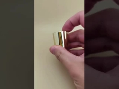 Botellas de aluminio-plástico dorado con tapa lisa y botón transparente para el cuidado de la piel