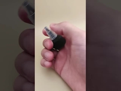 Tapa de gelatina acanalada de plástico negro para botellas de pintura