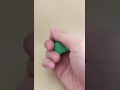 Tapa de gelatina acanalada de plástico verde para botellas de pintura