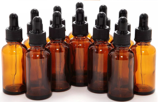 Aceite esencial vacío 20ml 30ml 50ml de K1010 Amber Glass Serum Dropper For