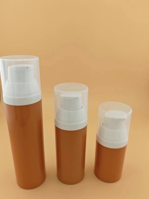 Botella cosmética de 15 ml, 30 ml y 50 ml de plástico con bomba transparente sin aire para envases cosméticos