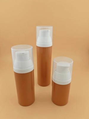 Botella cosmética de 15 ml, 30 ml y 50 ml de plástico con bomba transparente sin aire para envases cosméticos