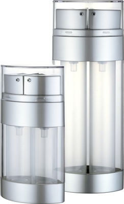 Dos boquillas doble boquilla / cabeza sin aire botella crema facial bomba de tubo sin aire