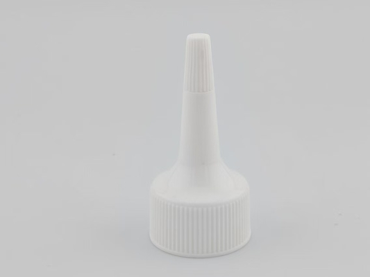 Capa de la botella de PP 24 mm con cerradura de tornillo de borde blanco