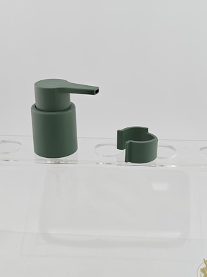 28/410 Clip de plástico verde mate de mano de tornillo Crema de la loción de la bomba para botella
