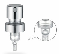 ODM K403 Pulverizador de bomba de perfume de niebla fina de aluminio de 0.10cc Color plateado