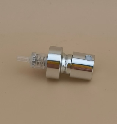 Botón de aluminio plateado de pulverización fina de compresión Casilla pequeña K401-1 para perfumes