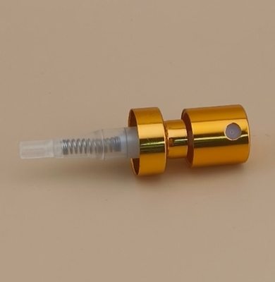 Botón de aluminio amarillo Sprayer fino de compresión de gran carcasa K402-1 para perfume