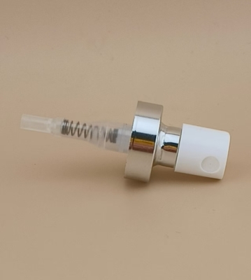 K402-2 Pulverizador de botón de plástico plateado para perfumes Certificado ISO9001/ISO14001