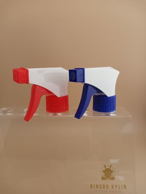 Pulverizador de gatillo cosmético 28mm 28/400 28/410 Ribeteado Azul Blanco Portátil Bomba de mano Plástico Limpieza resistente