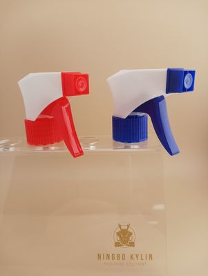 Pulverizador de gatillo cosmético 28mm 28/400 28/410 Ribeteado Azul Blanco Portátil Bomba de mano Plástico Limpieza resistente