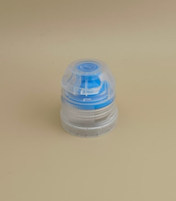 Bonito diseño de plástico transparente redondo con rosca de tornillo tapa para botellas de cuidado de la piel