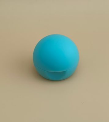 Capa esférica mate lisa de plástico cian para botellas cosméticas