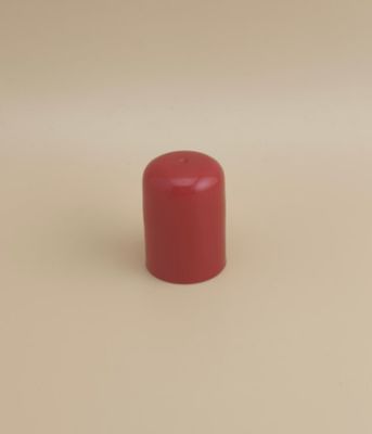 Bonito diseño tapa de plástico rojo para botellas de cuidado de la piel