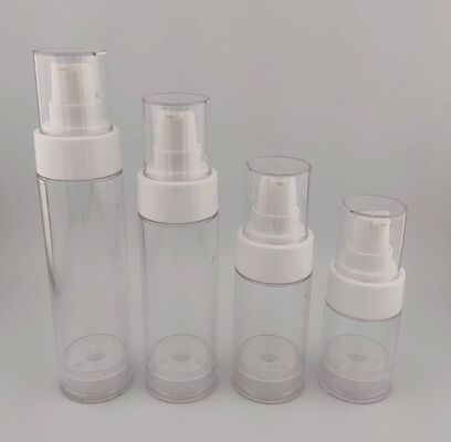 Pompas de loción rosa botella vacía sin aire portátil para cosméticos