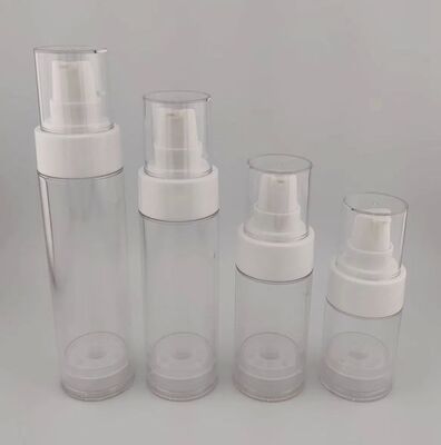 Pompas de loción rosa botella vacía sin aire portátil para cosméticos