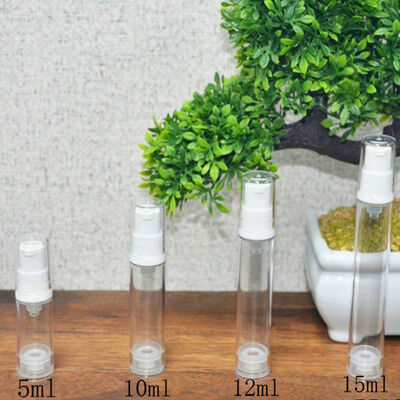 Botella mini portátil sin aire con fondo de goma para cosméticos