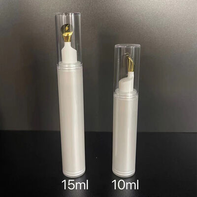 Botella de mini bomba sin aire de 10 ml y 15 ml de plástico de PP