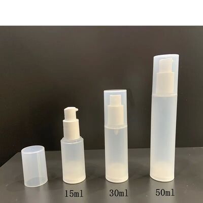 Botella de bomba sin aire personalizada vacía cosmética de plástico nuevo diseño