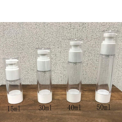 15 ml 30 ml 40 ml 50 ml Botella cosmética sin aire Crema para el cuerpo Botella de bomba hermética sin aire